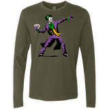 T-Shirts Military Green / Small Crime Clown Banksy Men's Premium Long Sleeve