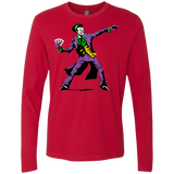 T-Shirts Red / Small Crime Clown Banksy Men's Premium Long Sleeve