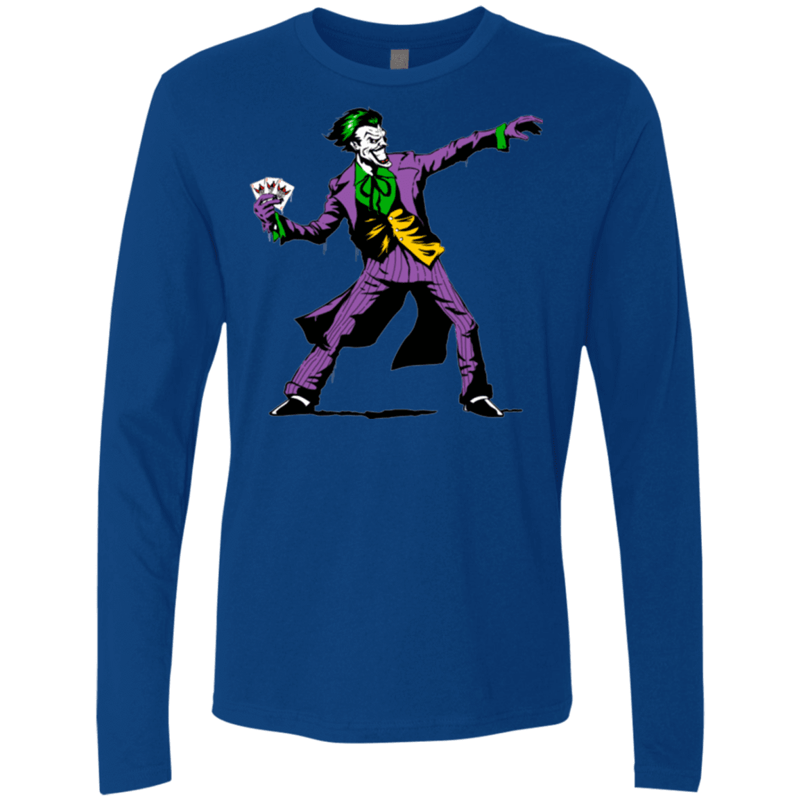 T-Shirts Royal / Small Crime Clown Banksy Men's Premium Long Sleeve