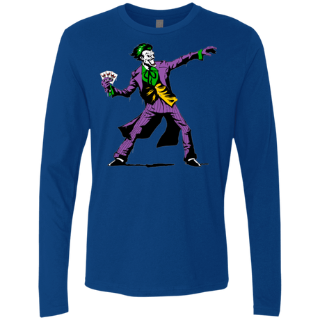 T-Shirts Royal / Small Crime Clown Banksy Men's Premium Long Sleeve