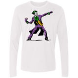 T-Shirts White / Small Crime Clown Banksy Men's Premium Long Sleeve