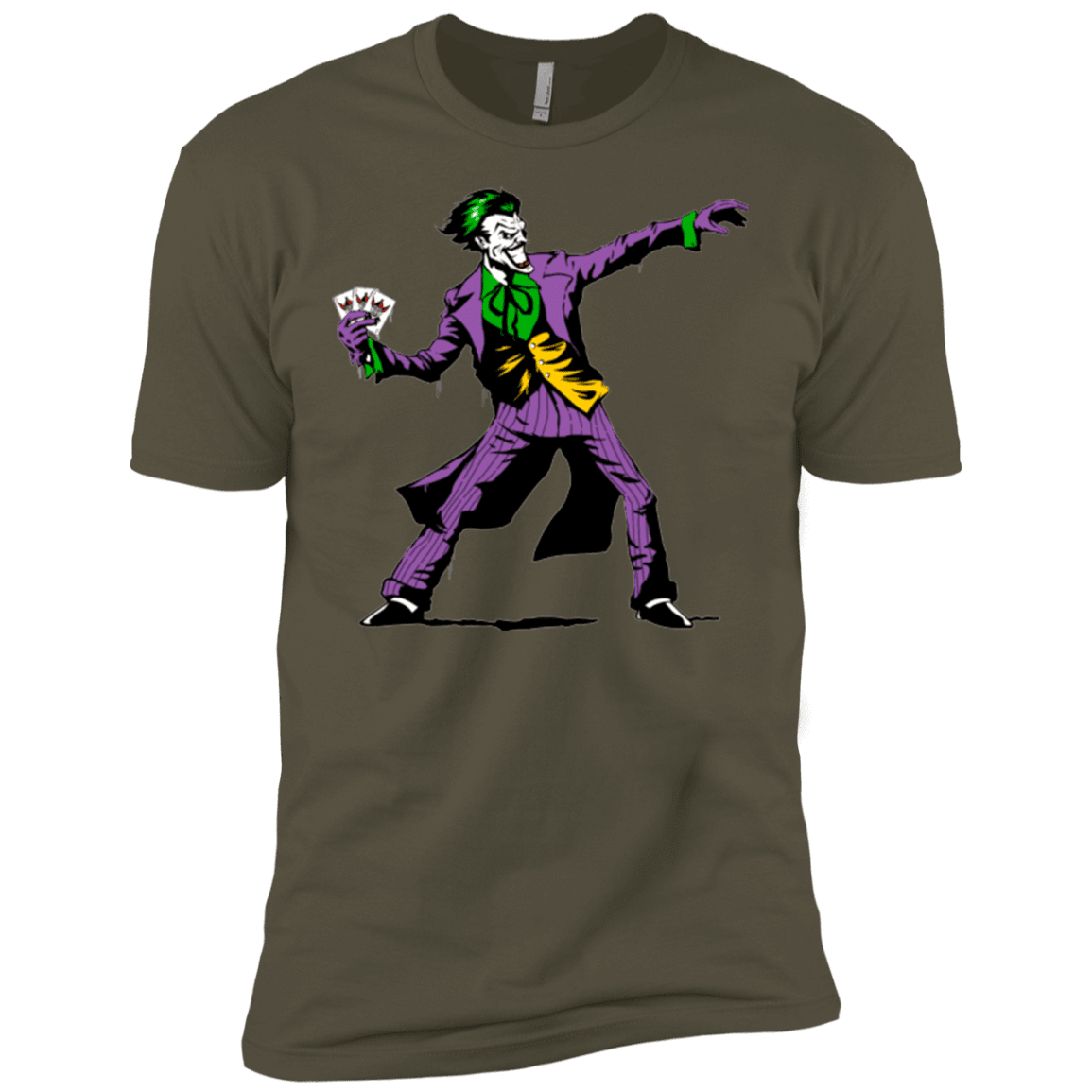 T-Shirts Military Green / X-Small Crime Clown Banksy Men's Premium T-Shirt