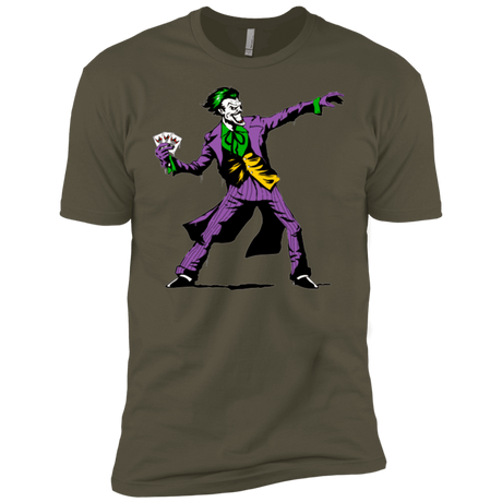 T-Shirts Military Green / X-Small Crime Clown Banksy Men's Premium T-Shirt