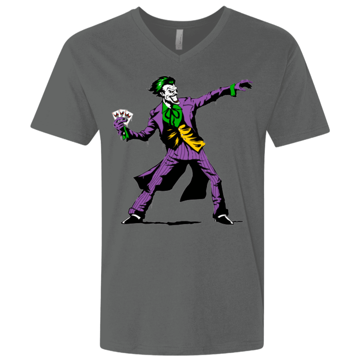 T-Shirts Heavy Metal / X-Small Crime Clown Banksy Men's Premium V-Neck