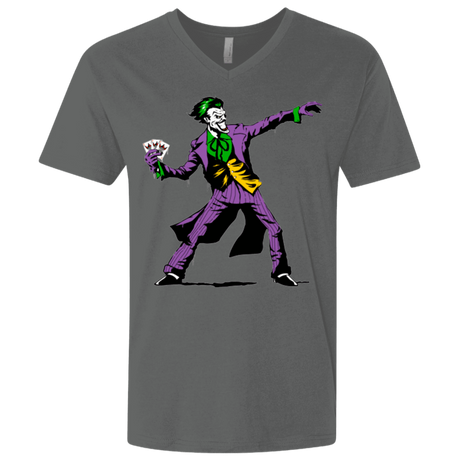 T-Shirts Heavy Metal / X-Small Crime Clown Banksy Men's Premium V-Neck