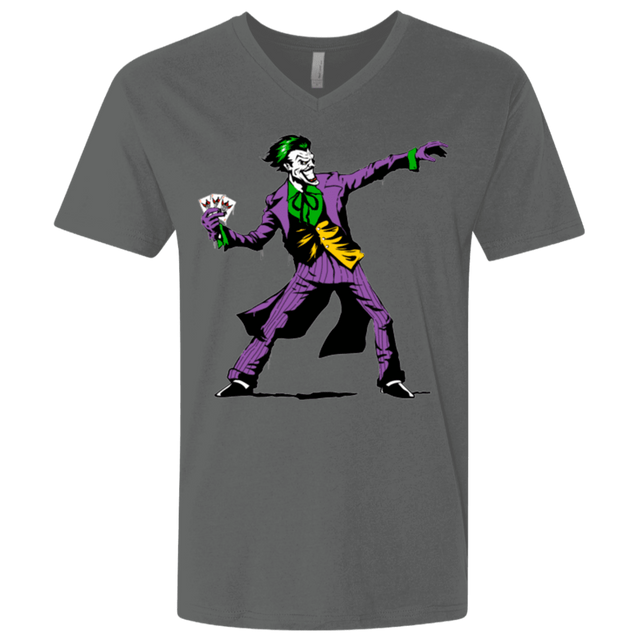 T-Shirts Heavy Metal / X-Small Crime Clown Banksy Men's Premium V-Neck