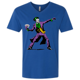 T-Shirts Royal / X-Small Crime Clown Banksy Men's Premium V-Neck