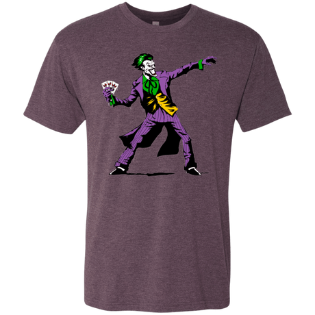 T-Shirts Vintage Purple / Small Crime Clown Banksy Men's Triblend T-Shirt