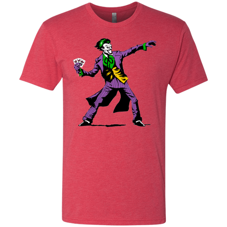 T-Shirts Vintage Red / Small Crime Clown Banksy Men's Triblend T-Shirt