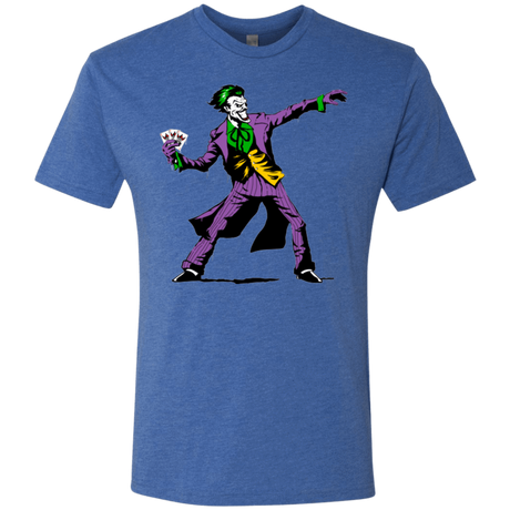 T-Shirts Vintage Royal / Small Crime Clown Banksy Men's Triblend T-Shirt