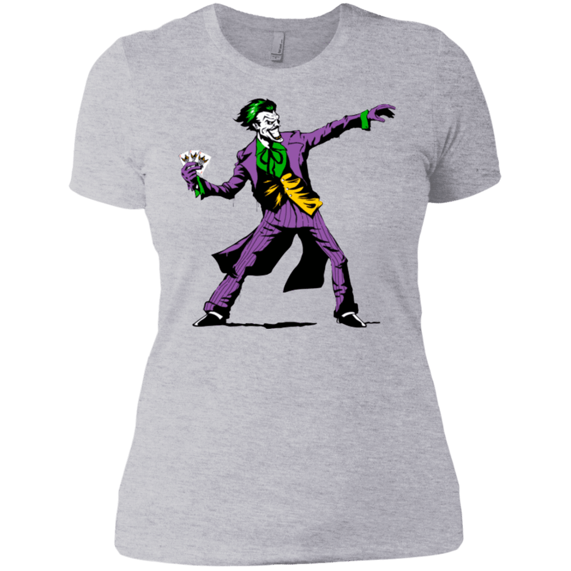 T-Shirts Heather Grey / X-Small Crime Clown Banksy Women's Premium T-Shirt