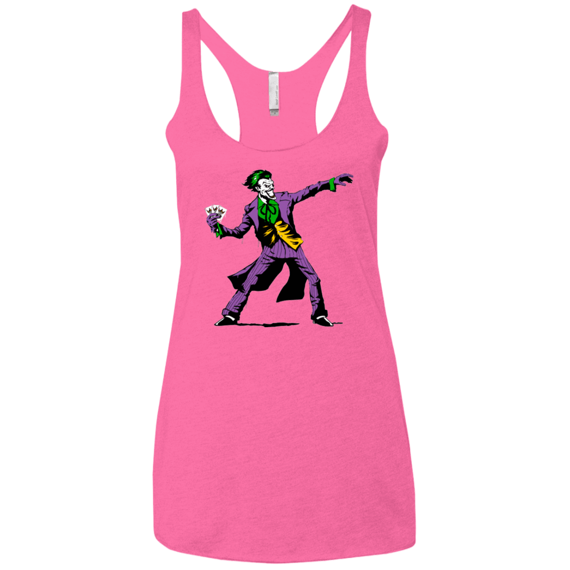 T-Shirts Vintage Pink / X-Small Crime Clown Banksy Women's Triblend Racerback Tank