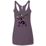 T-Shirts Vintage Purple / X-Small Crime Clown Banksy Women's Triblend Racerback Tank