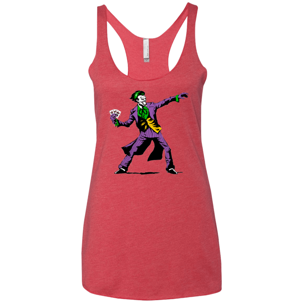 T-Shirts Vintage Red / X-Small Crime Clown Banksy Women's Triblend Racerback Tank