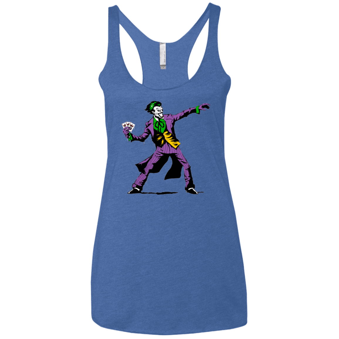 T-Shirts Vintage Royal / X-Small Crime Clown Banksy Women's Triblend Racerback Tank
