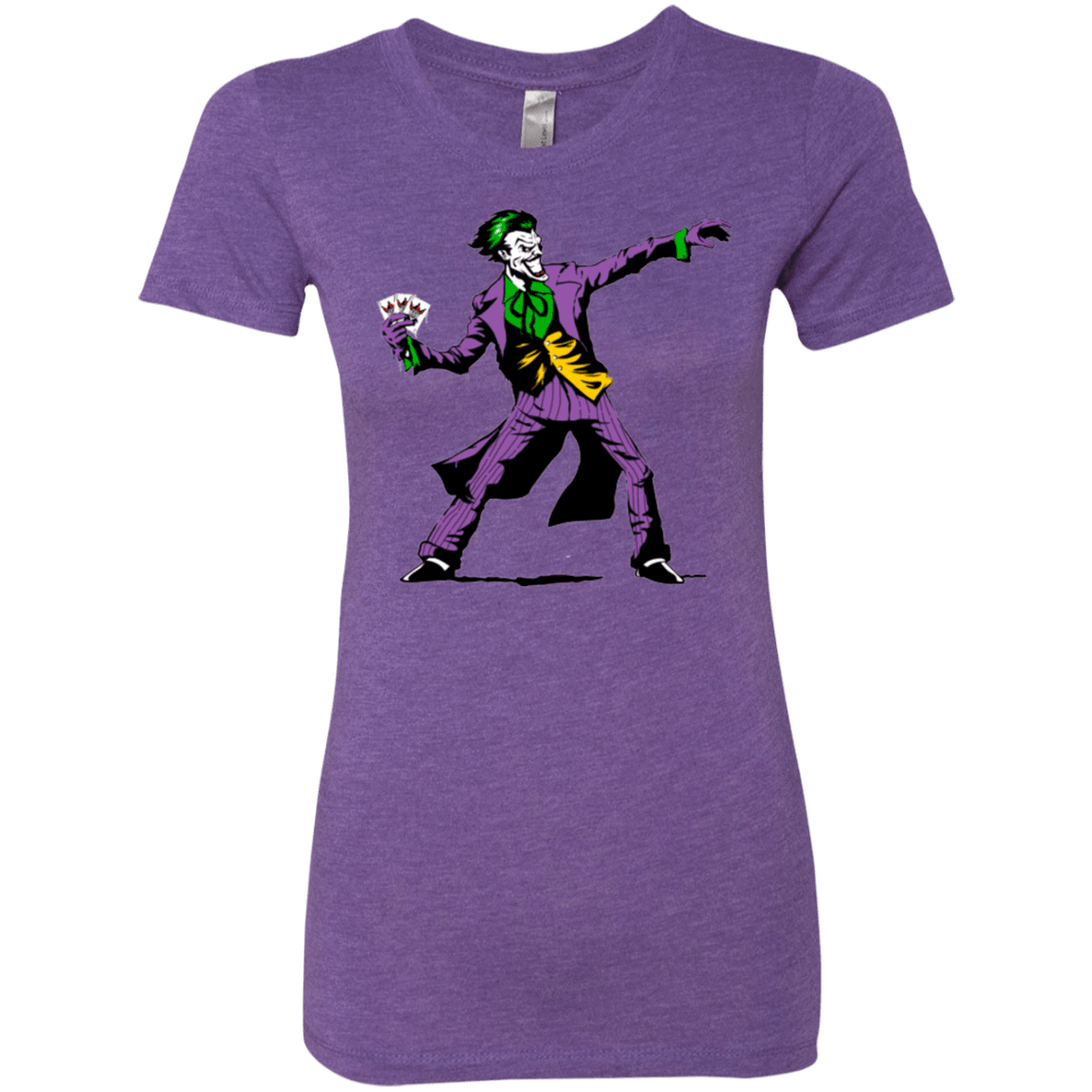 T-Shirts Purple Rush / Small Crime Clown Banksy Women's Triblend T-Shirt