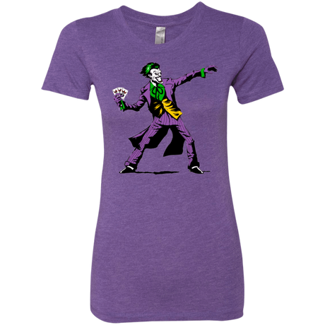 T-Shirts Purple Rush / Small Crime Clown Banksy Women's Triblend T-Shirt