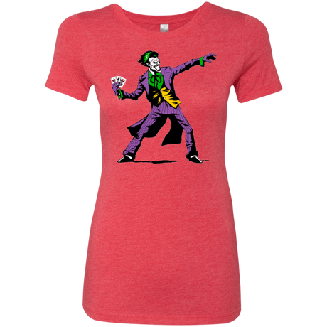 T-Shirts Vintage Red / Small Crime Clown Banksy Women's Triblend T-Shirt