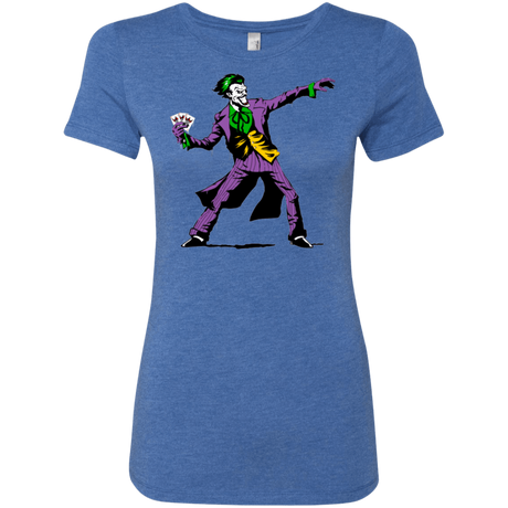 T-Shirts Vintage Royal / Small Crime Clown Banksy Women's Triblend T-Shirt