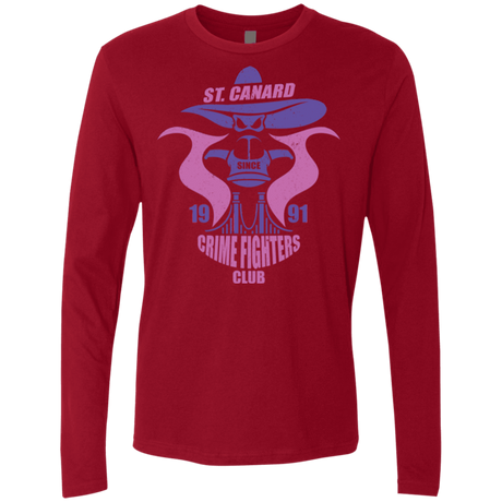 T-Shirts Cardinal / Small Crime Fighters Club Men's Premium Long Sleeve