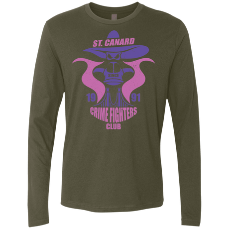 T-Shirts Military Green / Small Crime Fighters Club Men's Premium Long Sleeve