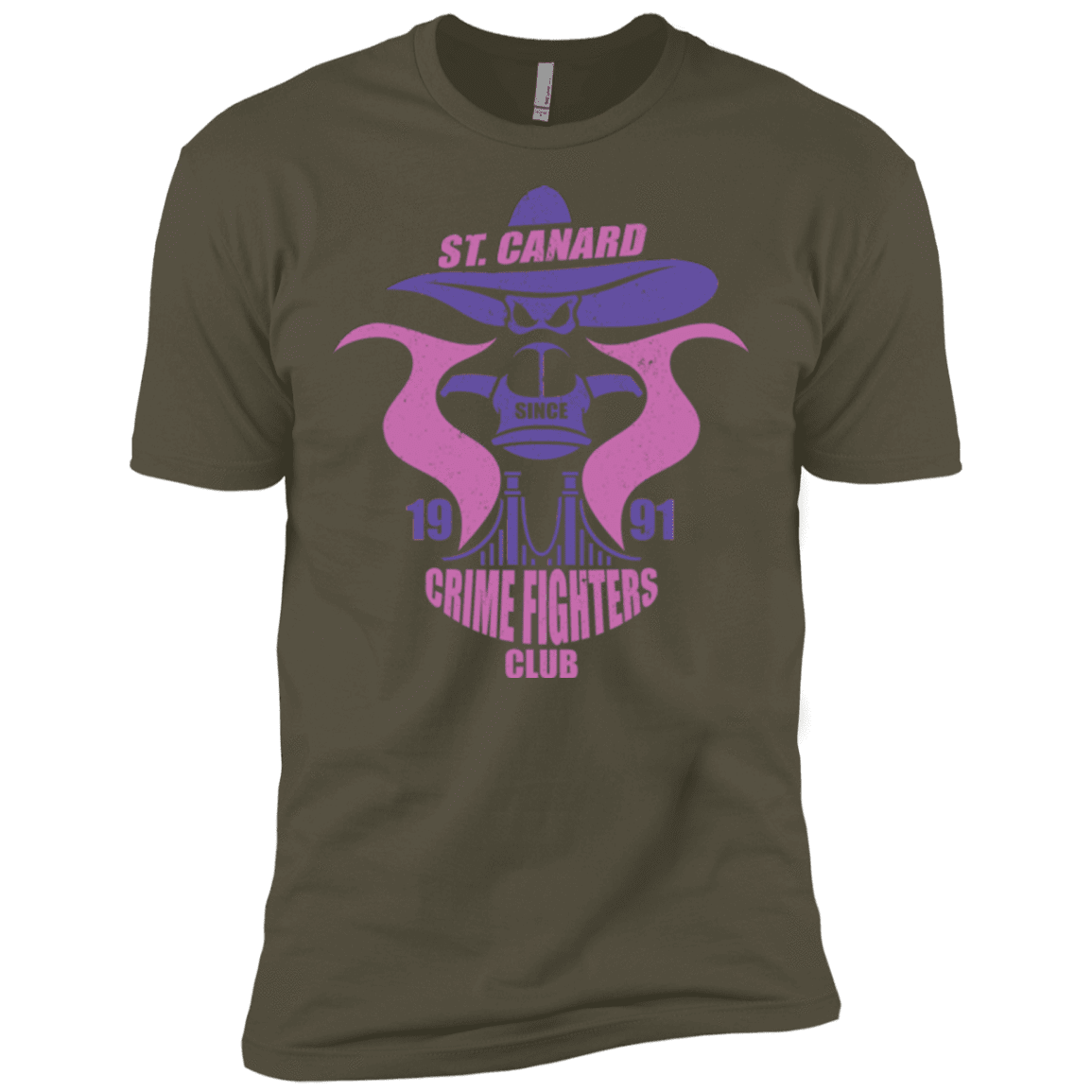 T-Shirts Military Green / X-Small Crime Fighters Club Men's Premium T-Shirt