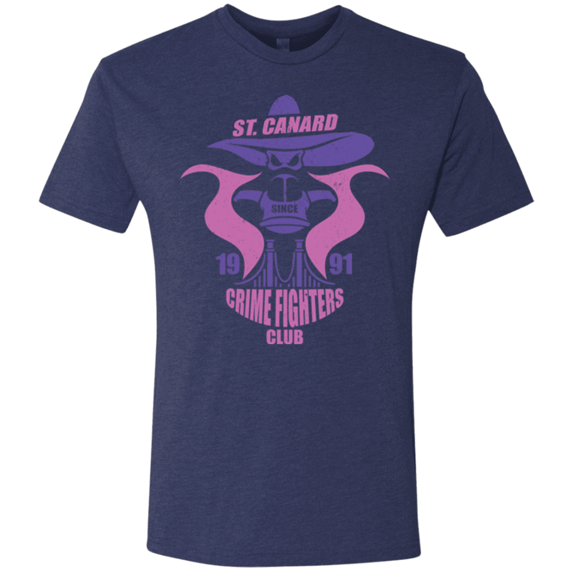 T-Shirts Vintage Navy / Small Crime Fighters Club Men's Triblend T-Shirt