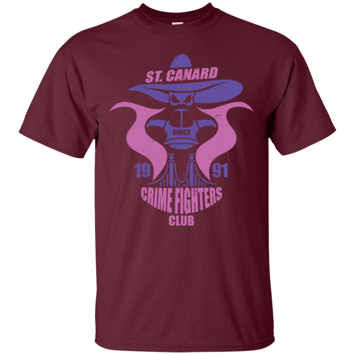 T-Shirts Maroon / Small Crime Fighters Club T-Shirt