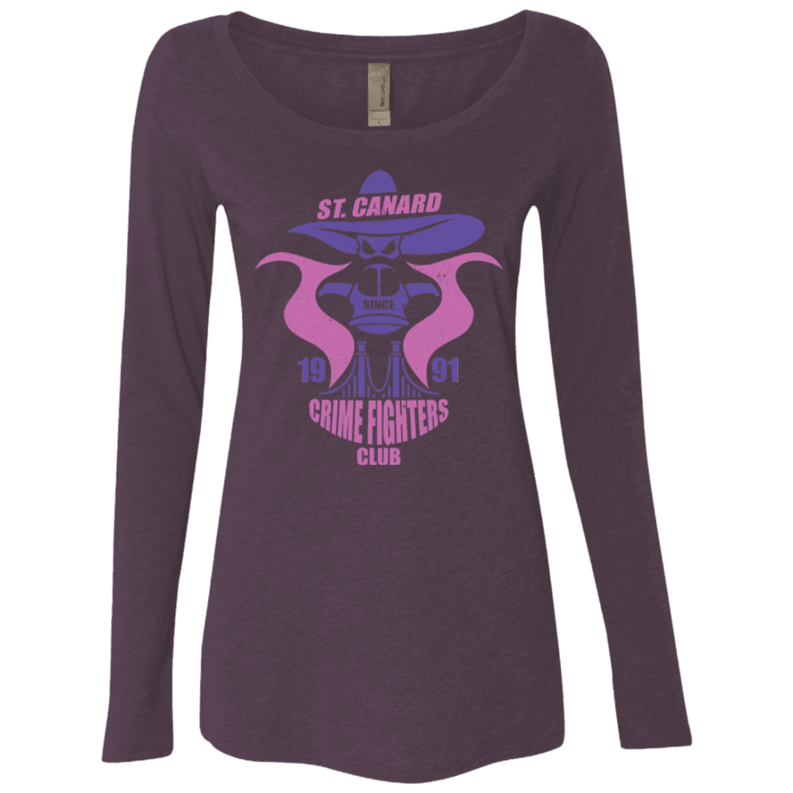 T-Shirts Vintage Purple / Small Crime Fighters Club Women's Triblend Long Sleeve Shirt