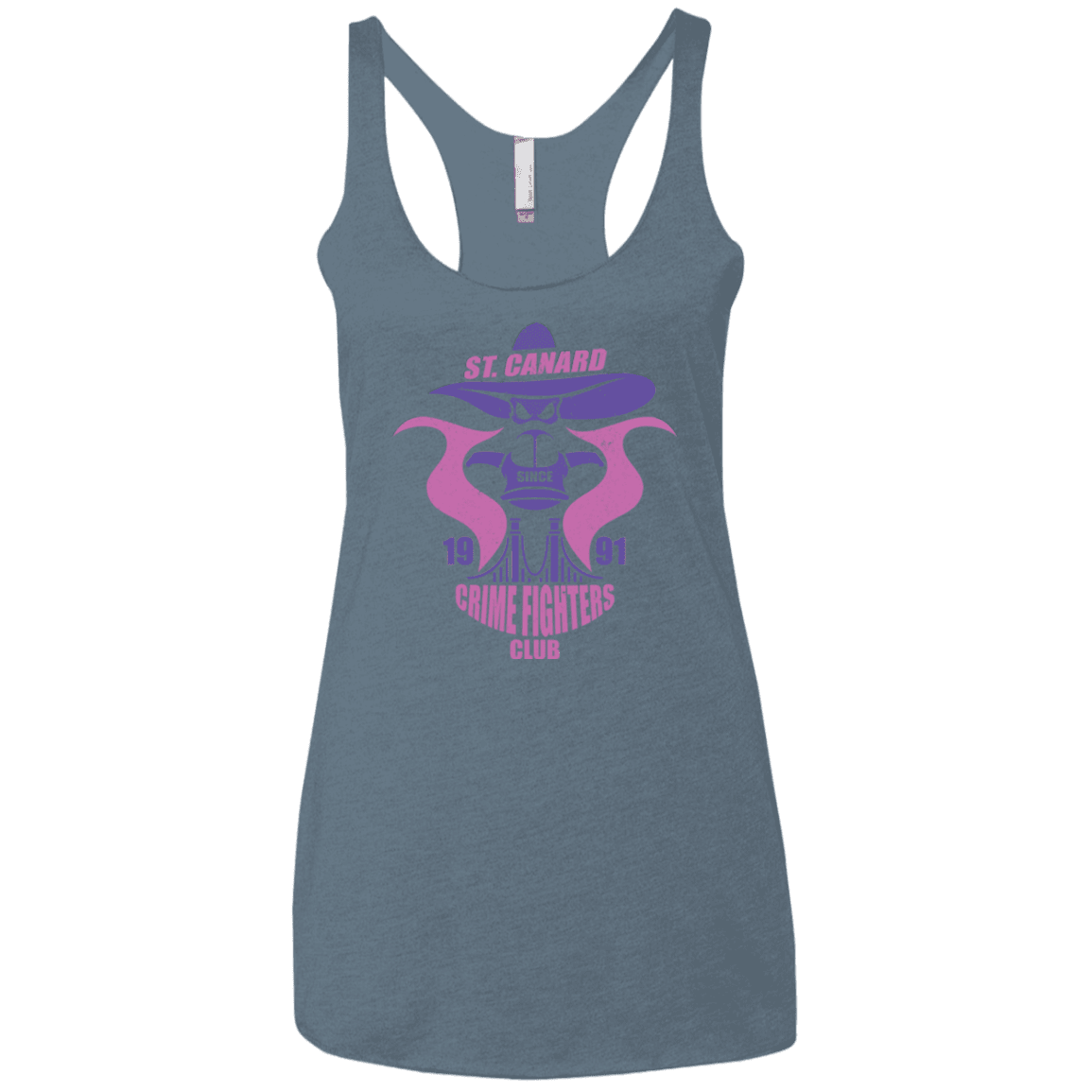 T-Shirts Indigo / X-Small Crime Fighters Club Women's Triblend Racerback Tank