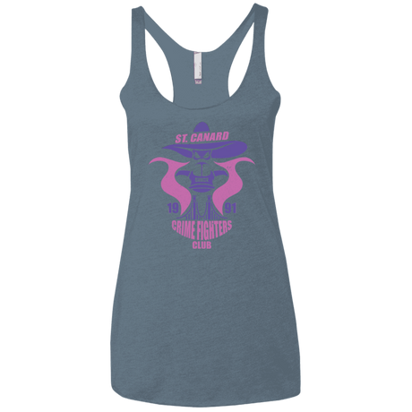 T-Shirts Indigo / X-Small Crime Fighters Club Women's Triblend Racerback Tank