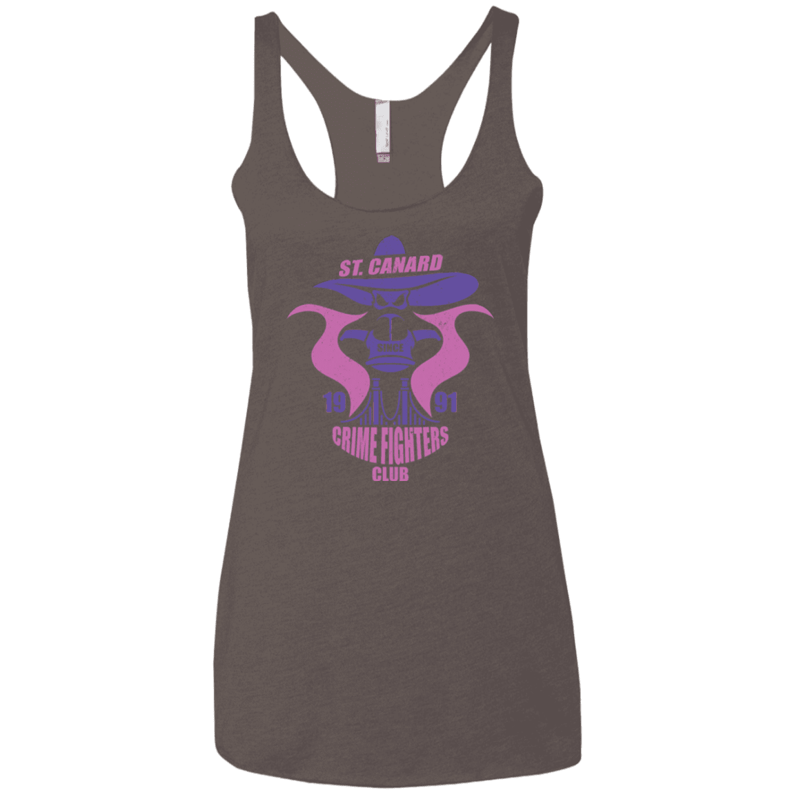 T-Shirts Macchiato / X-Small Crime Fighters Club Women's Triblend Racerback Tank