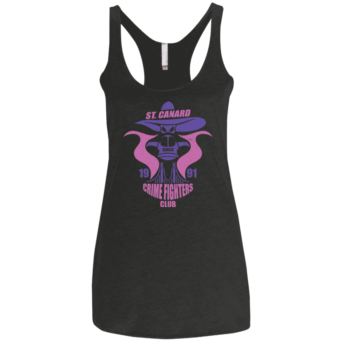 T-Shirts Vintage Black / X-Small Crime Fighters Club Women's Triblend Racerback Tank