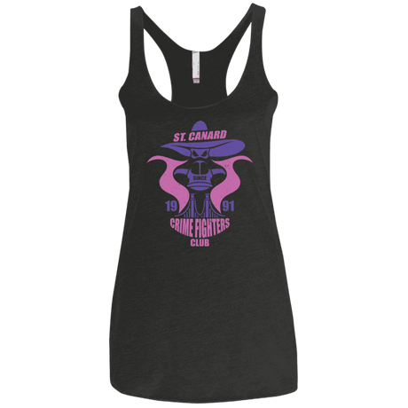T-Shirts Vintage Black / X-Small Crime Fighters Club Women's Triblend Racerback Tank