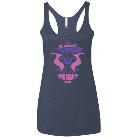T-Shirts Vintage Navy / X-Small Crime Fighters Club Women's Triblend Racerback Tank
