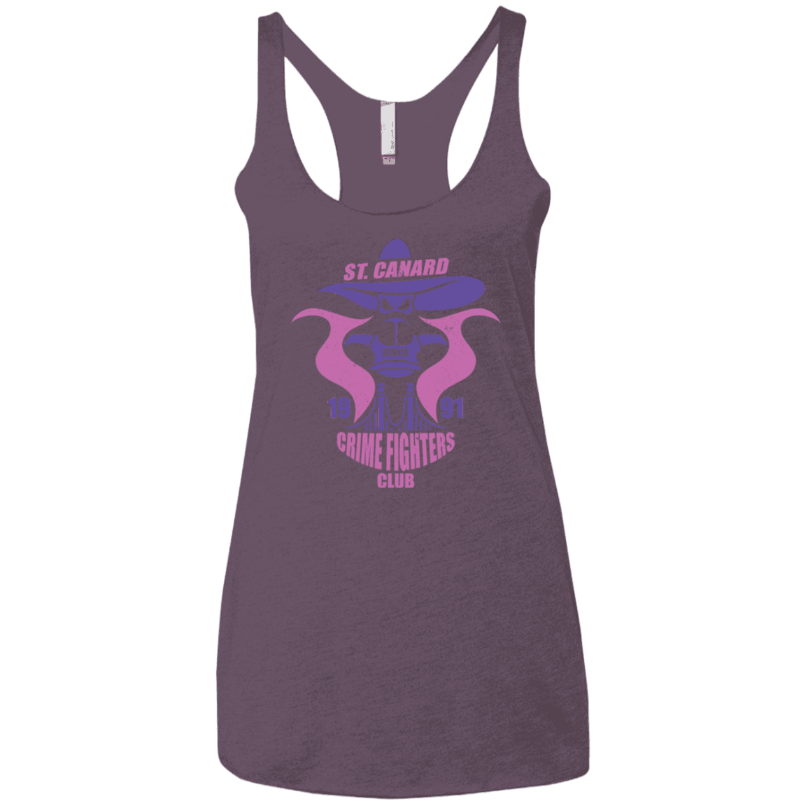 T-Shirts Vintage Purple / X-Small Crime Fighters Club Women's Triblend Racerback Tank