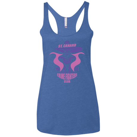 T-Shirts Vintage Royal / X-Small Crime Fighters Club Women's Triblend Racerback Tank