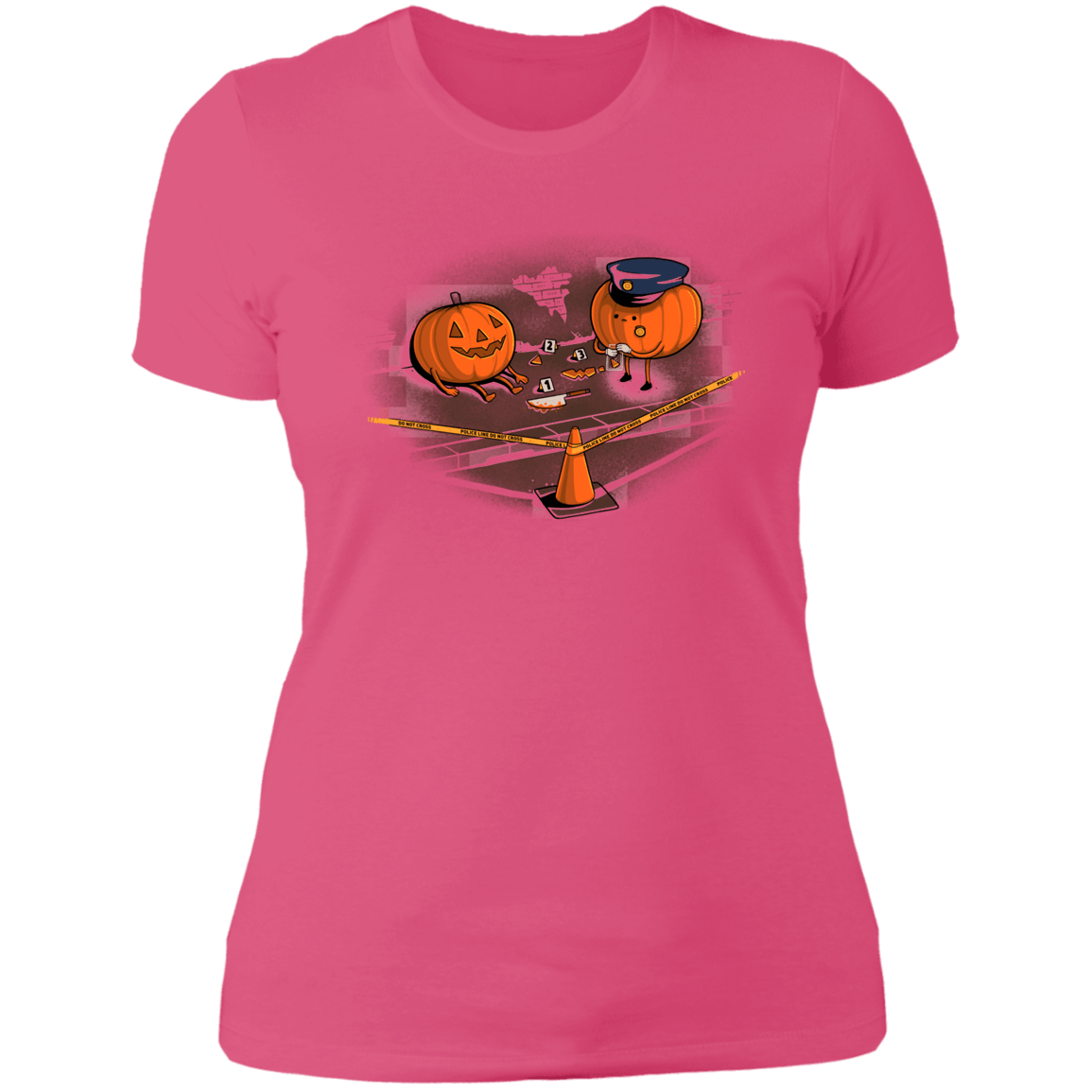 T-Shirts Hot Pink / S Crime Scene Women's Premium T-Shirt