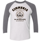 T-Shirts Heather White/Premium Heather / X-Small Crimmeria Warrior academy Men's Triblend 3/4 Sleeve