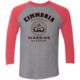 T-Shirts Premium Heather/ Vintage Red / X-Small Crimmeria Warrior academy Men's Triblend 3/4 Sleeve