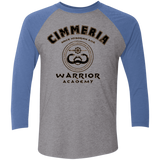 T-Shirts Premium Heather/ Vintage Royal / X-Small Crimmeria Warrior academy Men's Triblend 3/4 Sleeve