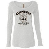 T-Shirts Heather White / Small Crimmeria Warrior academy Women's Triblend Long Sleeve Shirt