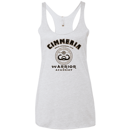 T-Shirts Heather White / X-Small Crimmeria Warrior academy Women's Triblend Racerback Tank