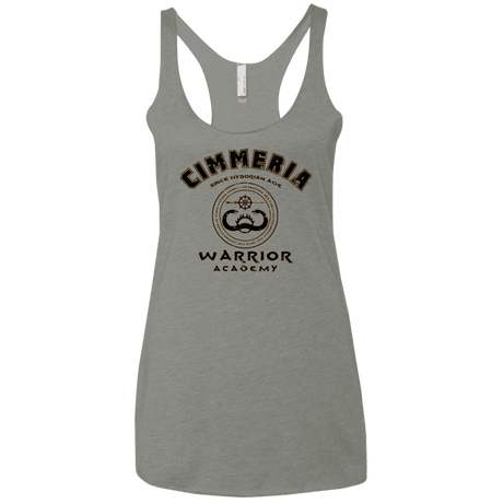 T-Shirts Venetian Grey / X-Small Crimmeria Warrior academy Women's Triblend Racerback Tank