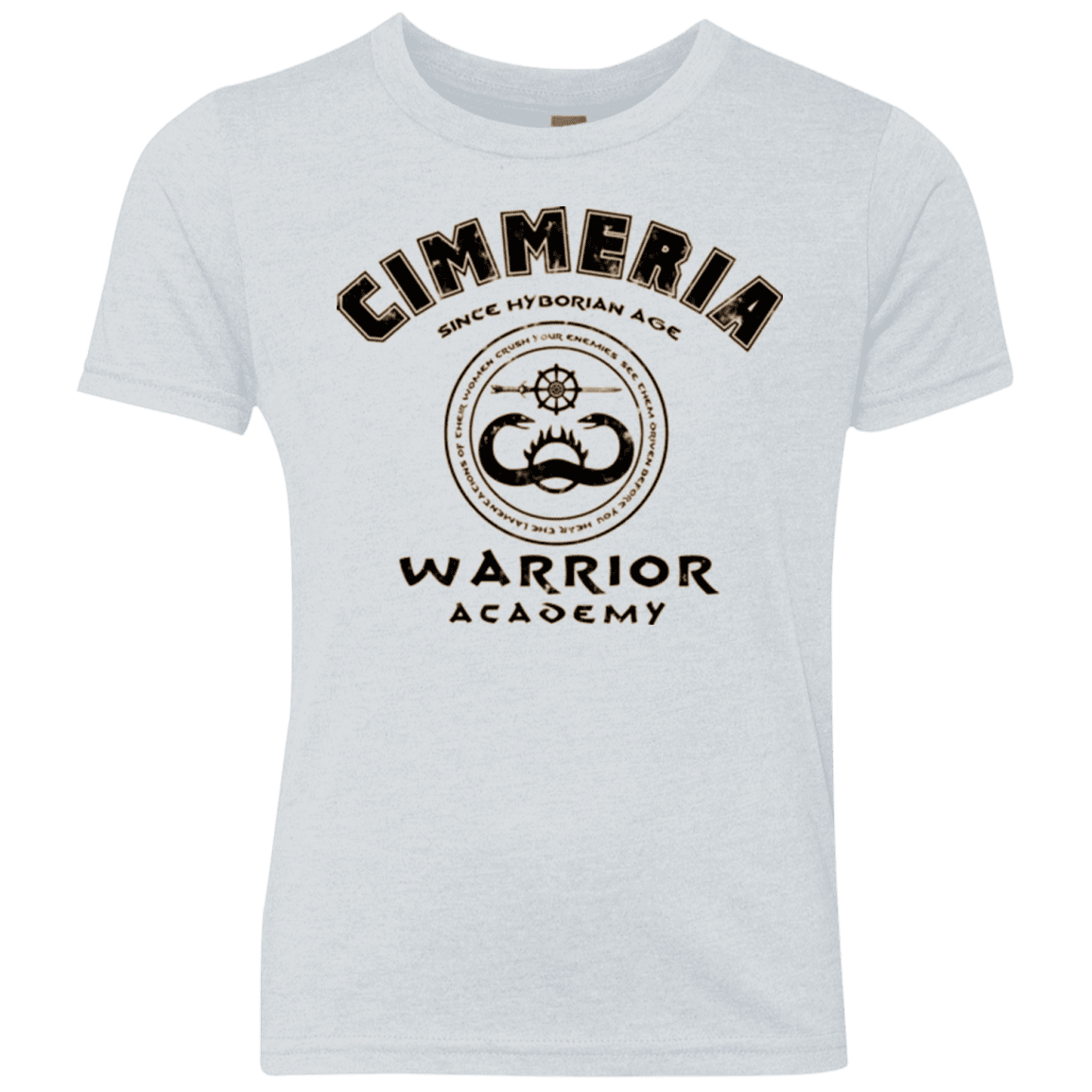 T-Shirts Heather White / YXS Crimmeria Warrior academy Youth Triblend T-Shirt