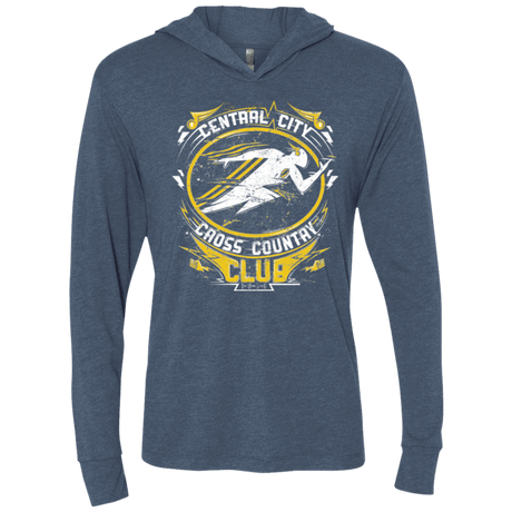 T-Shirts Indigo / X-Small Cross Country Club Triblend Long Sleeve Hoodie Tee