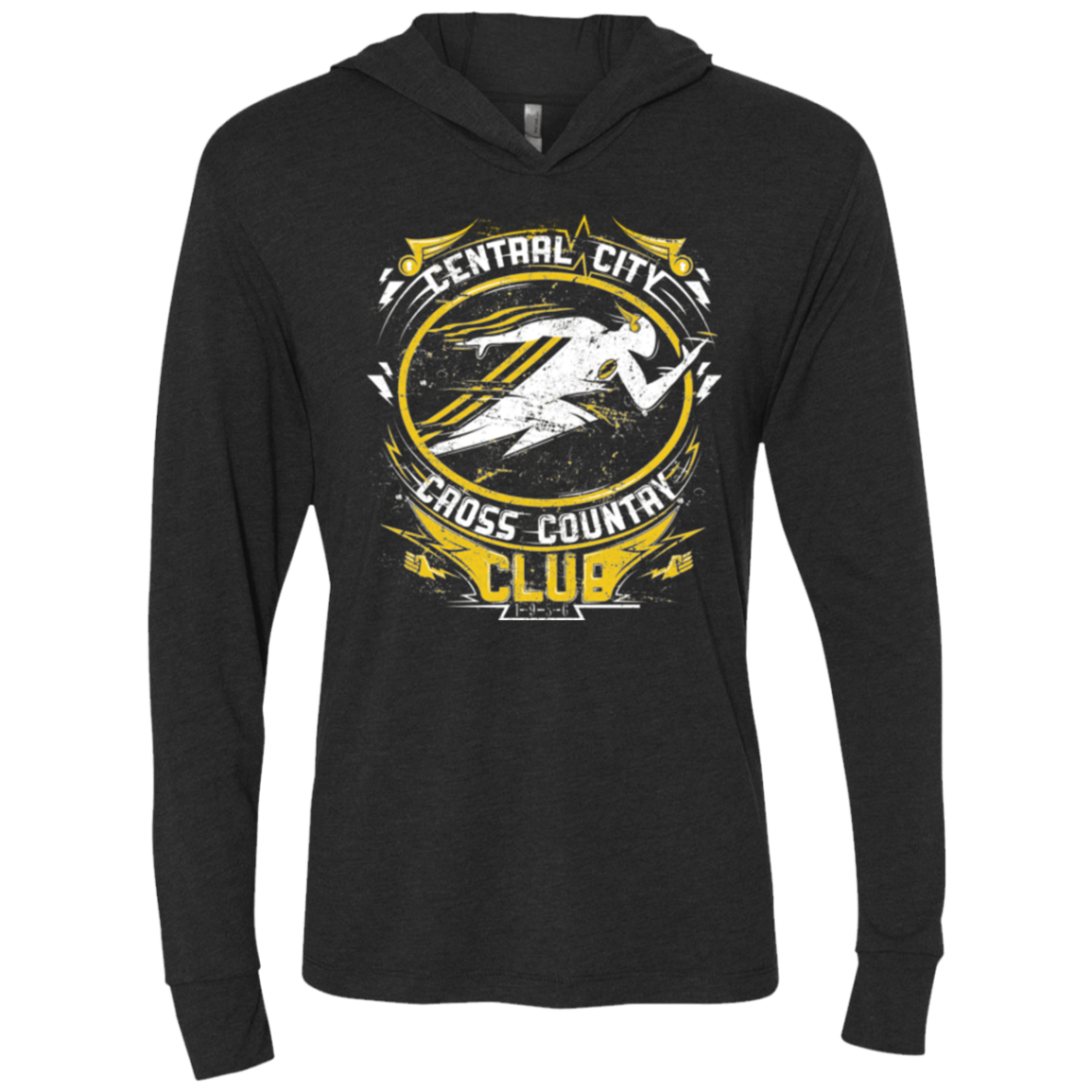 T-Shirts Vintage Black / X-Small Cross Country Club Triblend Long Sleeve Hoodie Tee