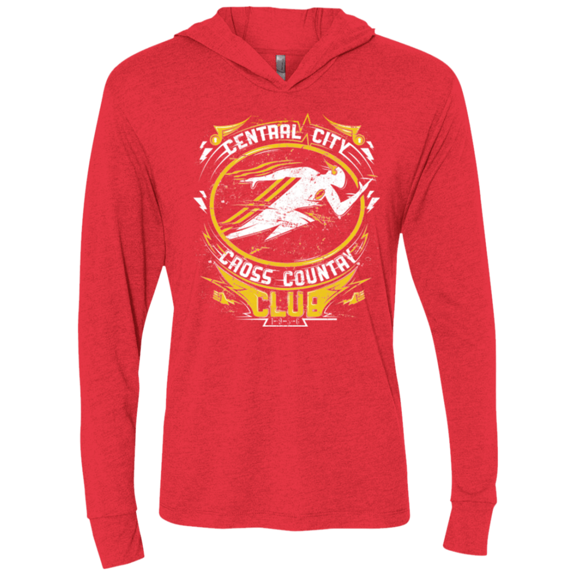 T-Shirts Vintage Red / X-Small Cross Country Club Triblend Long Sleeve Hoodie Tee