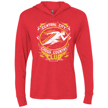 T-Shirts Vintage Red / X-Small Cross Country Club Triblend Long Sleeve Hoodie Tee