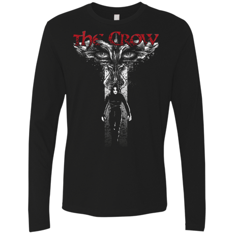 T-Shirts Black / Small Cross Crown Men's Premium Long Sleeve